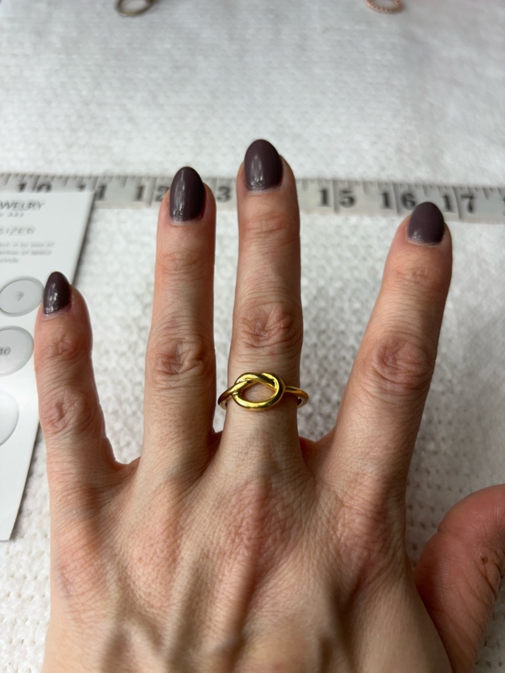 Gold Knot Ring - Women Jewelry Size 8
